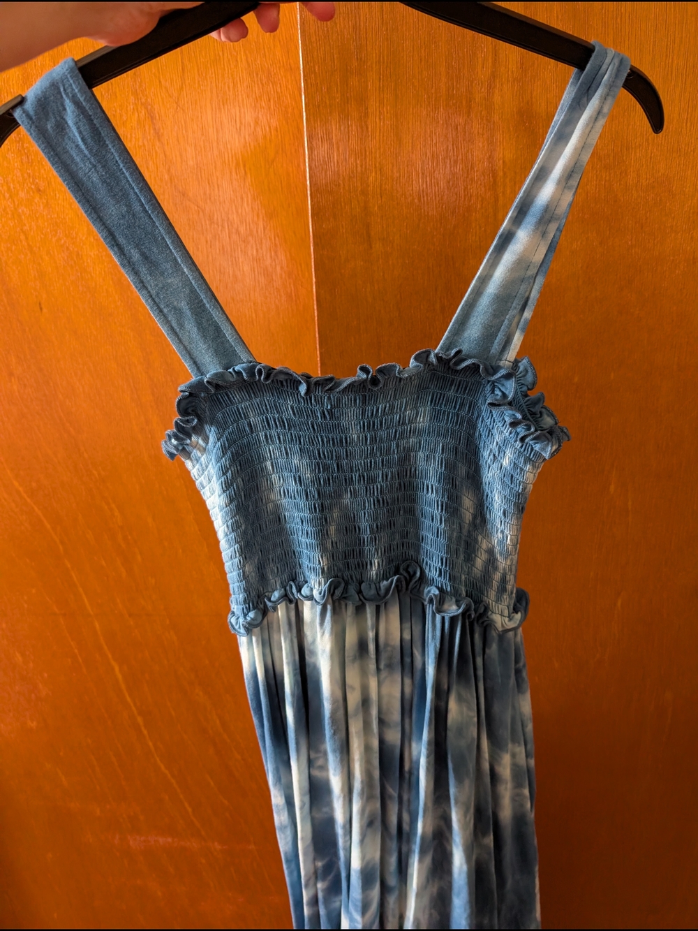 NATURAL LIFE Blue Tie-Dye Maxi Dress Boho Fairycore Whimsy - Picture 6 of 9